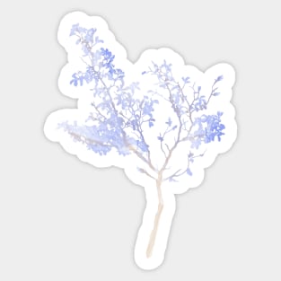 Purple Watercolour Tree Sticker